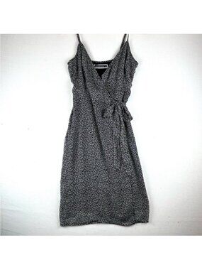 Sleeveless Grey Wrap Mini Dress - Unbranded